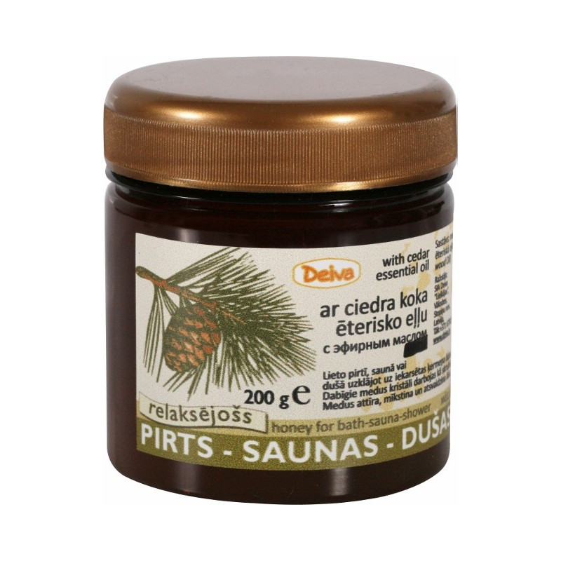 Pirts-Saunas-dušas medus+ciedra koka ēterisko eļļu Pirts-Saunas-dušas medus+ciedra koka ēterisko eļļu