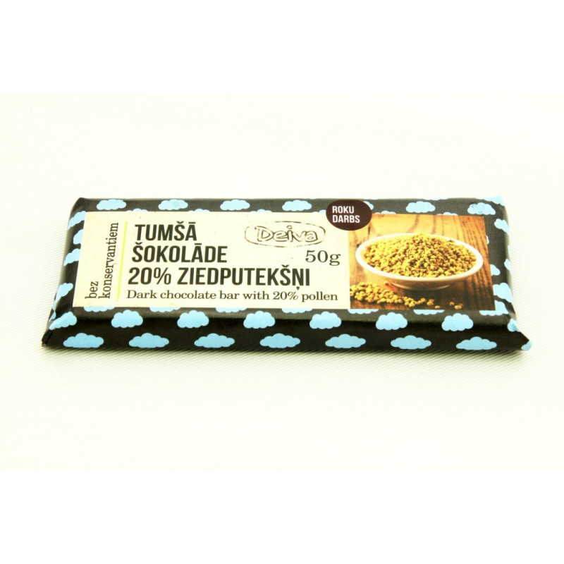 Dark chocolate with 10% bee pollen 50g