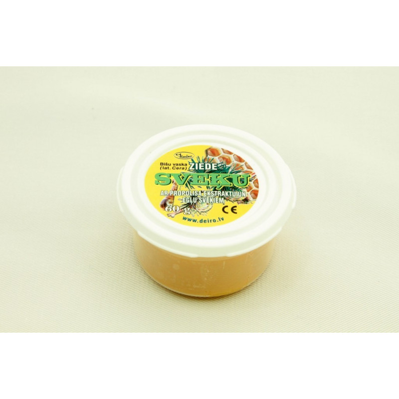 Sveķu Beeswax ointment with propolis extract and spruce tree resin 60g Sveķu Beeswax ointment with propolis extract and spruce tree resin 60g