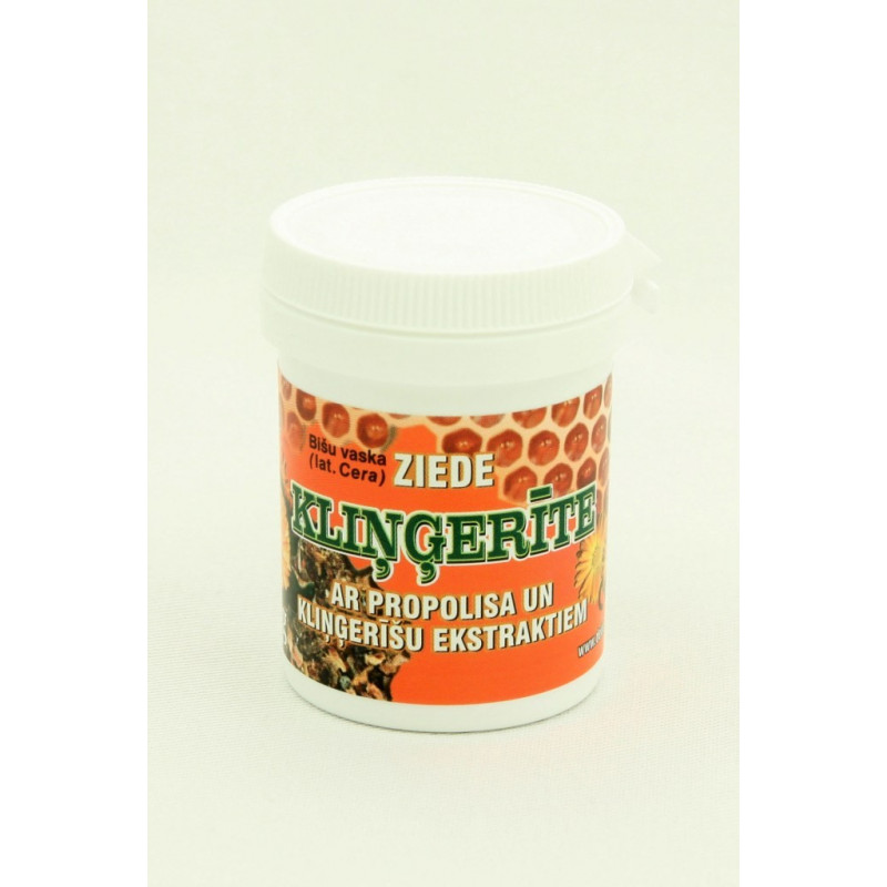 Kliņģerīte Beeswax ointment with propolis and marigold extracts 30g Kliņģerīte Beeswax ointment with propolis and marigold extracts 30g