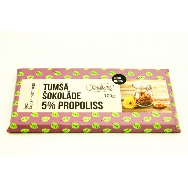 Dark chocolate with 5% propolis 100g Dark chocolate with 5% propolis 100g