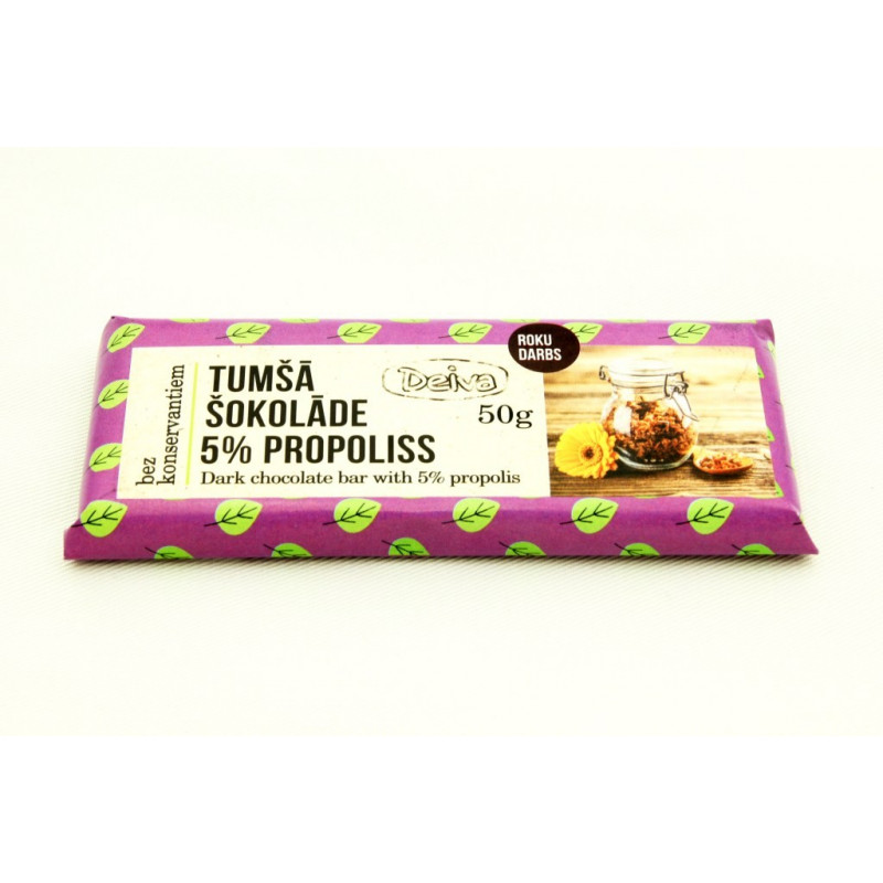 Dark chocolate with 5% propolis 50g Dark chocolate with 5% propolis 50g