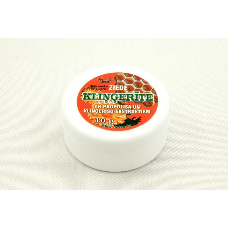 Kliņģerīte Beeswax ointment with propolis and marigold extracts 10g Kliņģerīte Beeswax ointment with propolis and marigold extracts 10g