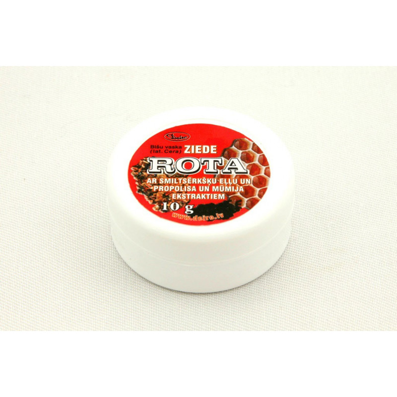 Rota Beeswax ointment with sea buckthorn oil, propolis and mumio extracts 10g Rota Beeswax ointment with sea buckthorn oil, propolis and mumio extracts 10g