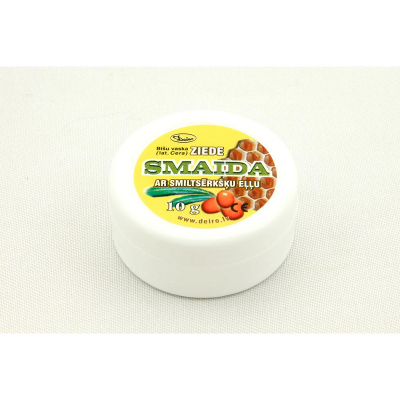 Smaida Beeswax ointment with sea buckthorn oil 10g Smaida Beeswax ointment with sea buckthorn oil 10g