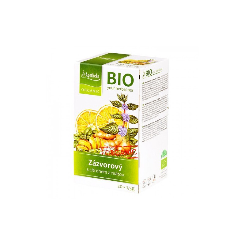 Ingvera tēja ar citronu un piparmētru BIO, 30g 