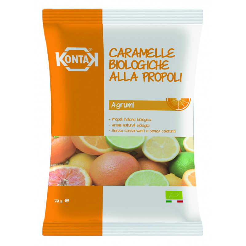 Propolisa karameles citrusaugļu, BIO, 70g Propolisa karameles citrusaugļu, BIO, 70g