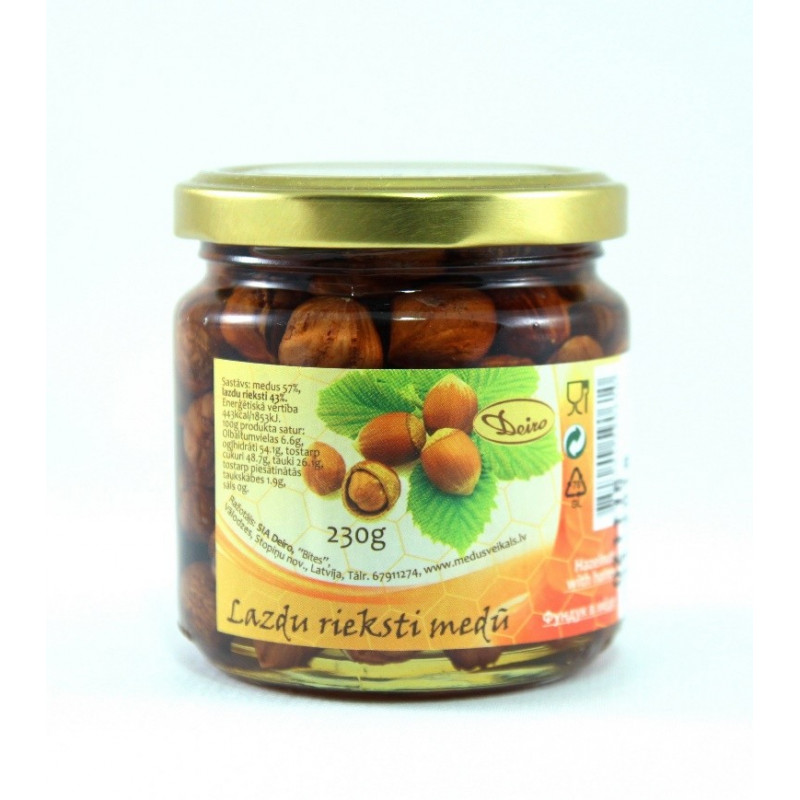 Honey with hazelnuts 230g Honey with hazelnuts 230g