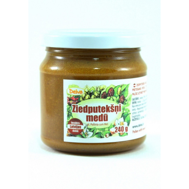 Honey with bee pollen 240g Honey with bee pollen 240g