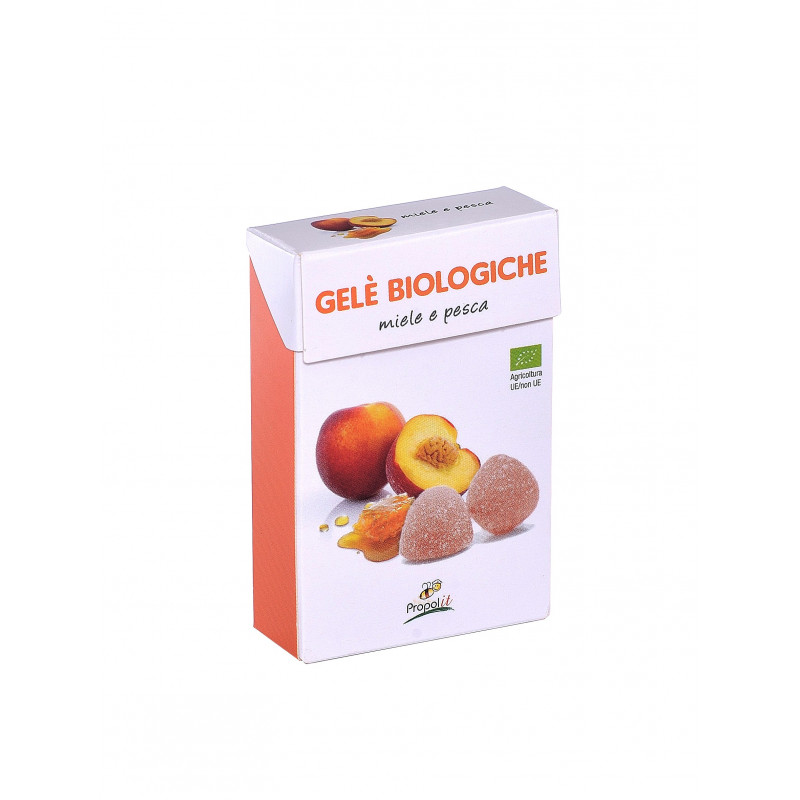 Propolisa želejkonfektes ar medu un persiku garšu BIO, 30g